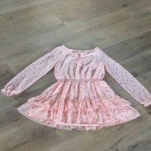 Girls flouncy pink dress